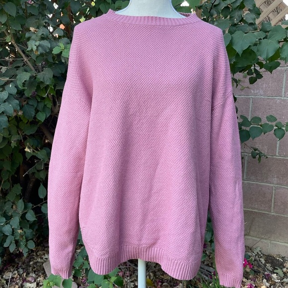 MEROKEETY Sweater Round Neck Waffle Knit Pullover size Medium - Picture 3 of 9